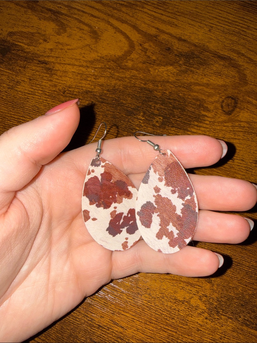 Handmade leather earrings